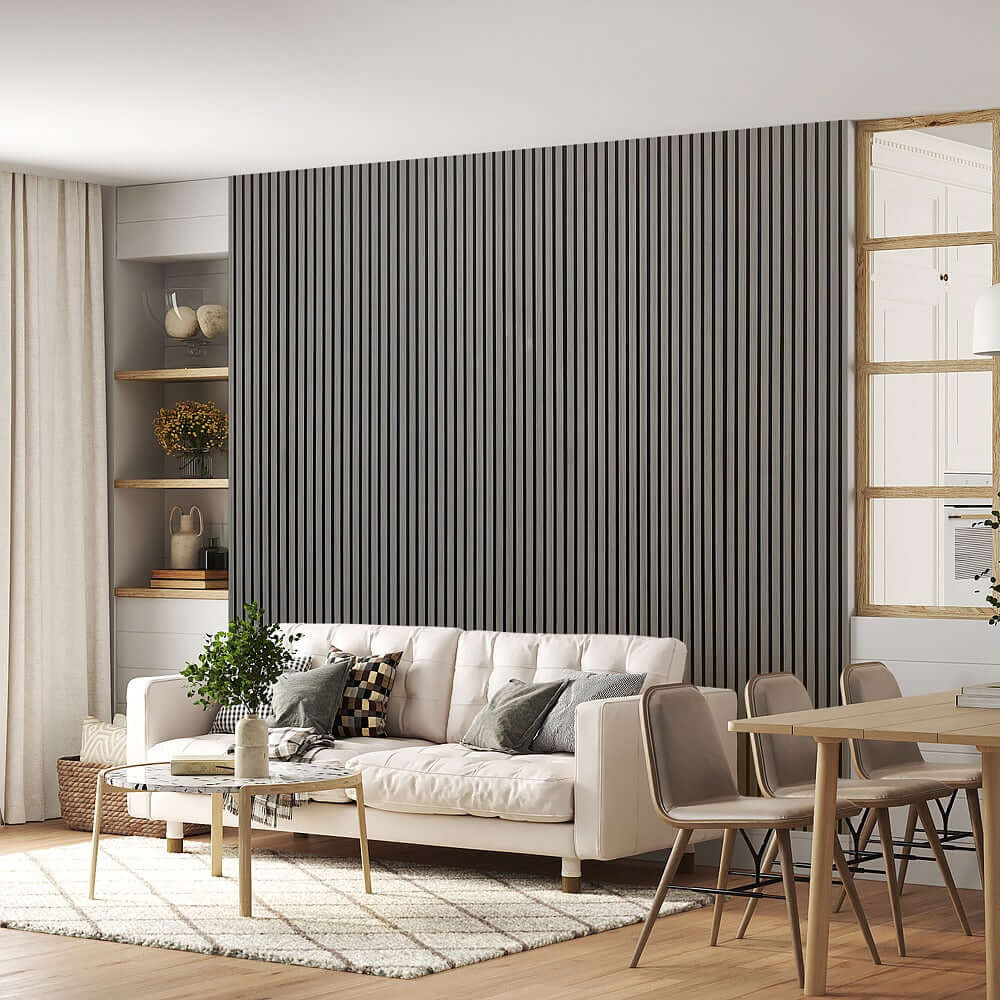 Akoestisch Wandpaneel Grijs Eiken - 260x60cm - Image 3
