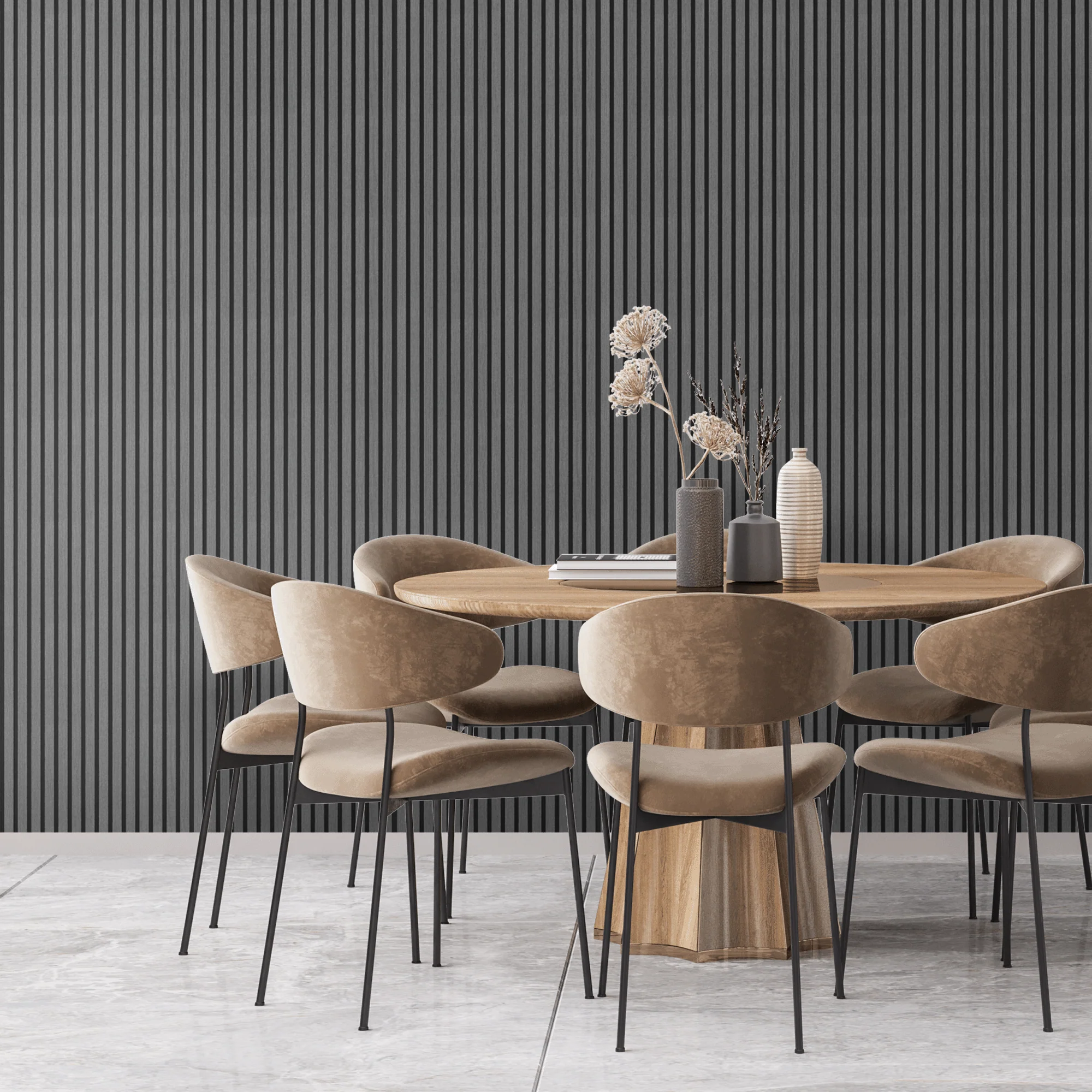 Akoestisch Wandpaneel Grijs Eiken - 260x60cm - Image 4