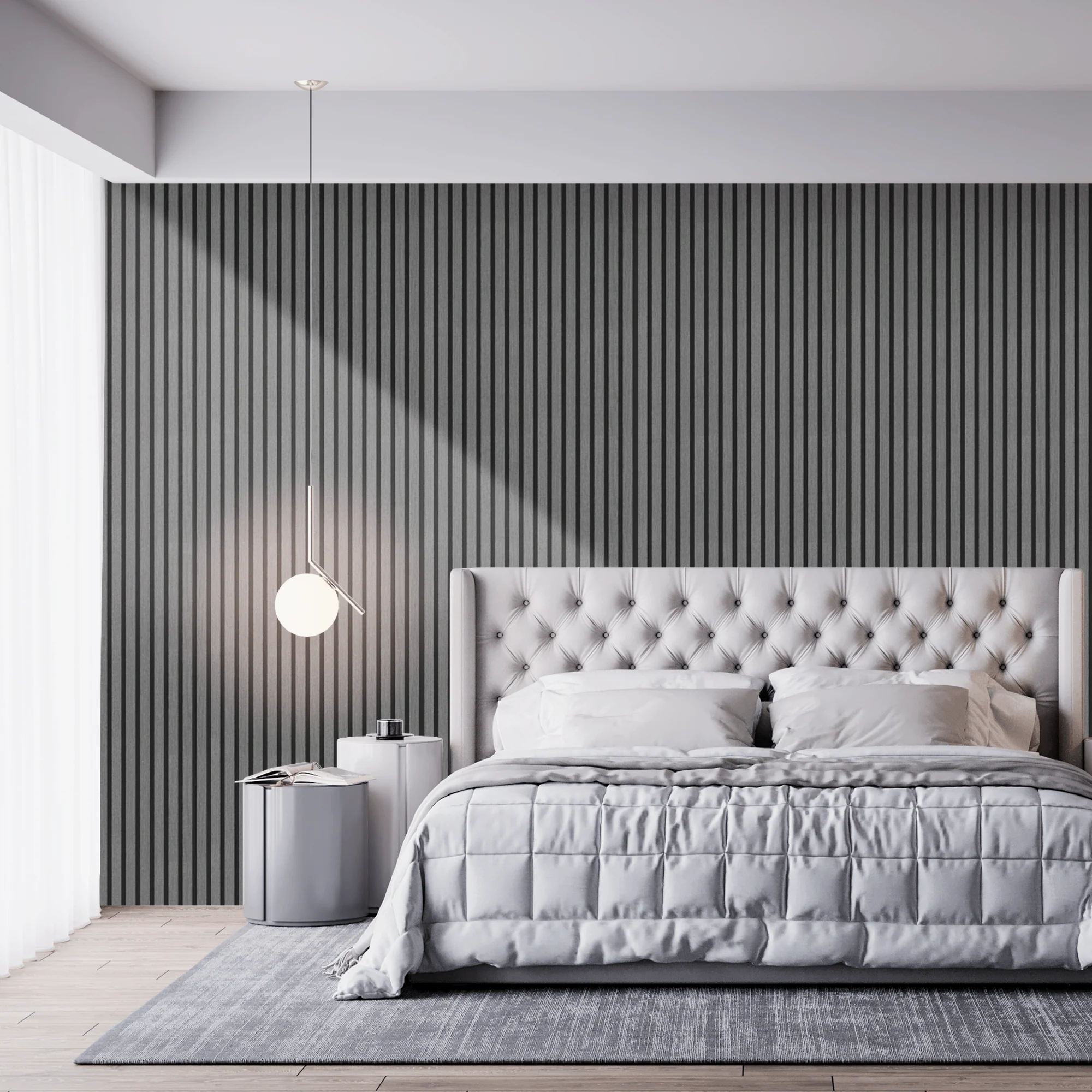 Akoestisch Wandpaneel Grijs Eiken - 260x60cm - Image 7