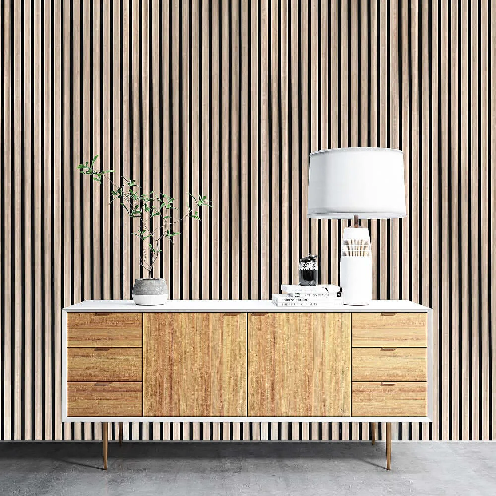 Akoestisch Wandpaneel Wit Eiken - 260x60cm - Image 4