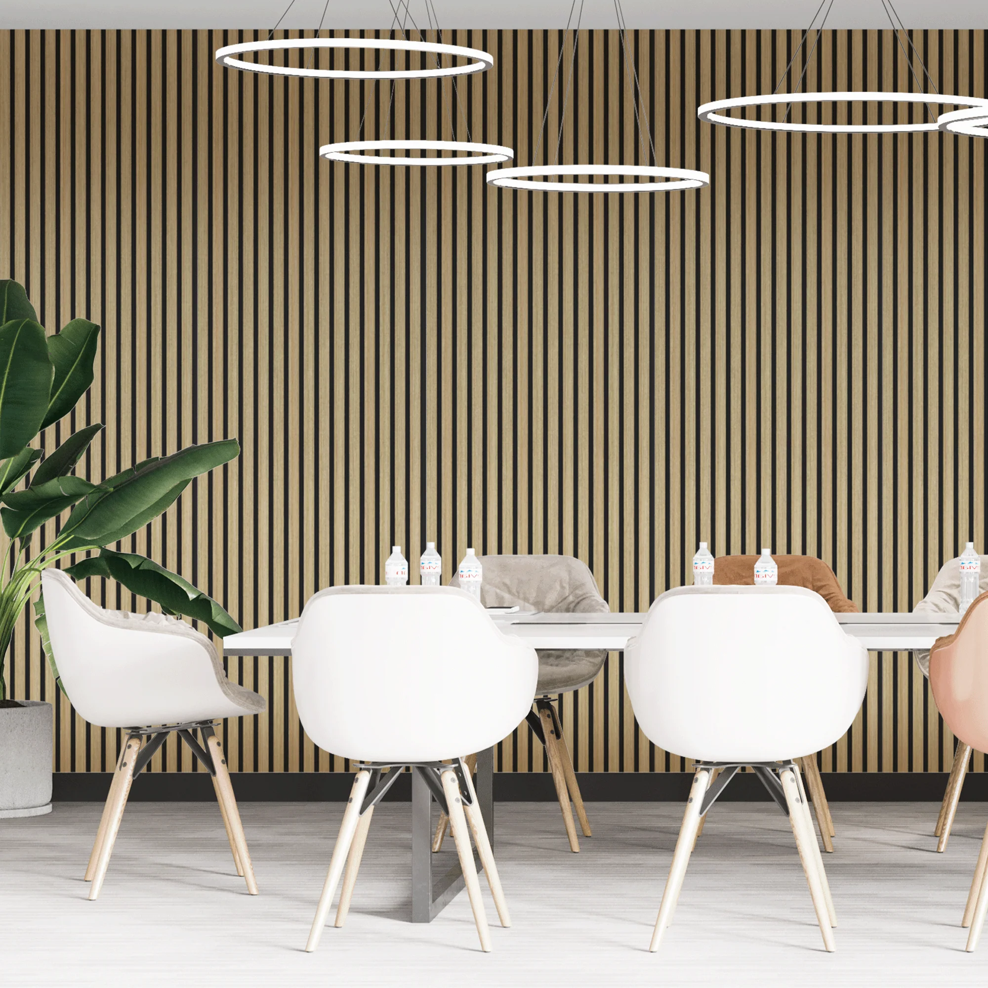 Akoestisch Wandpaneel Wit Eiken - 260x60cm - Image 6