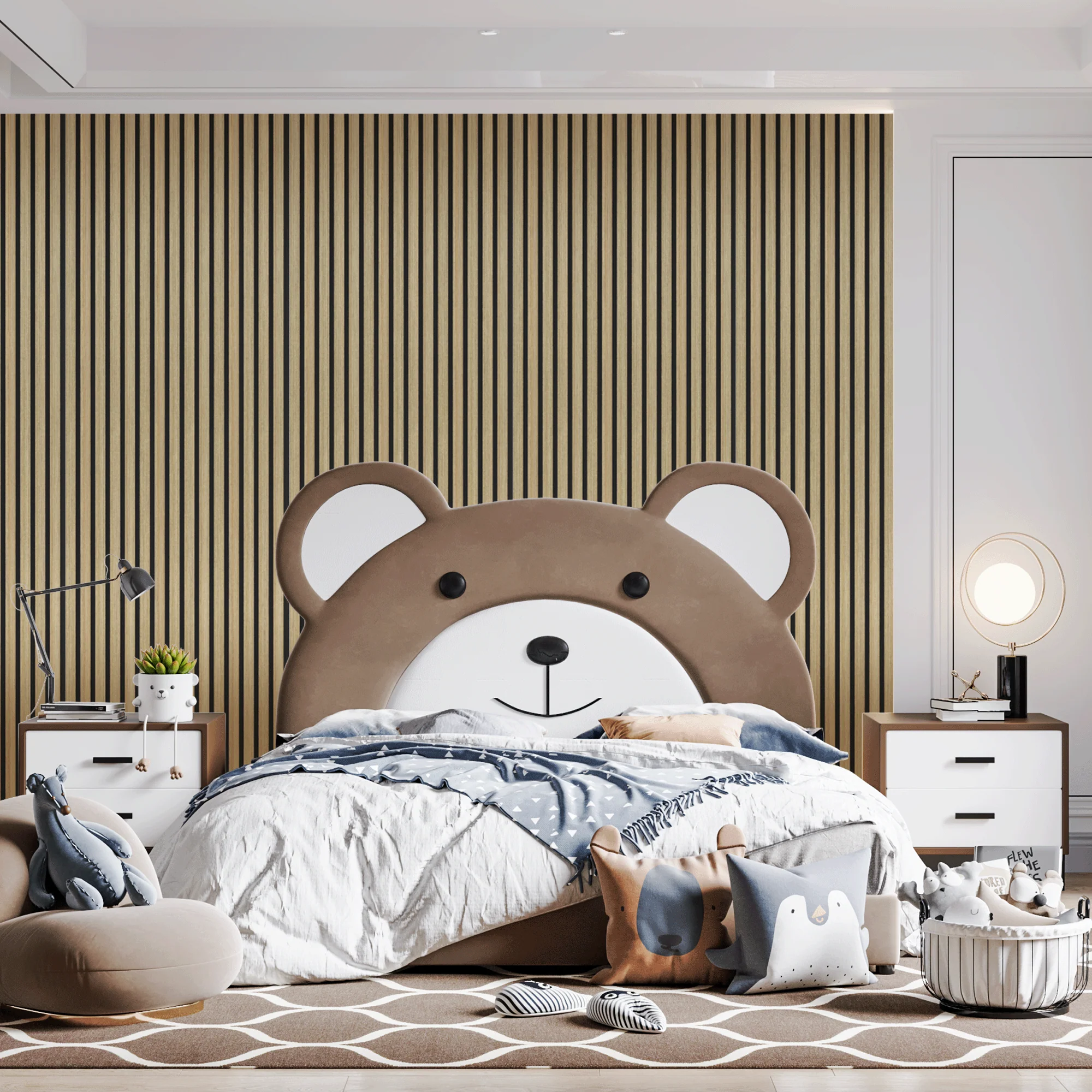 Akoestisch Wandpaneel Wit Eiken - 260x60cm - Image 8